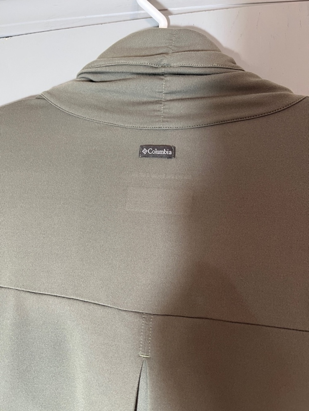 Columbia Olive Green Open Front Cardigan Wrap Jacket Medium Sun Protection women - Picture 4 of 11